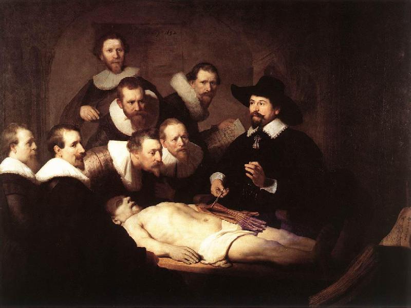 REMBRANDT Harmenszoon van Rijn The Anatomy Lesson of Dr.Nicolaes Tulp (mk08) oil painting picture